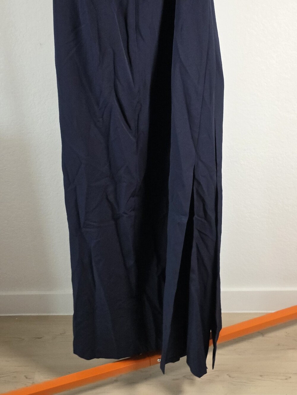 Eliza J NWT $228 Navy Off Shoulder Ruched Maxi Gown Plus Size 18W Statement Piec - Picture 12 of 14